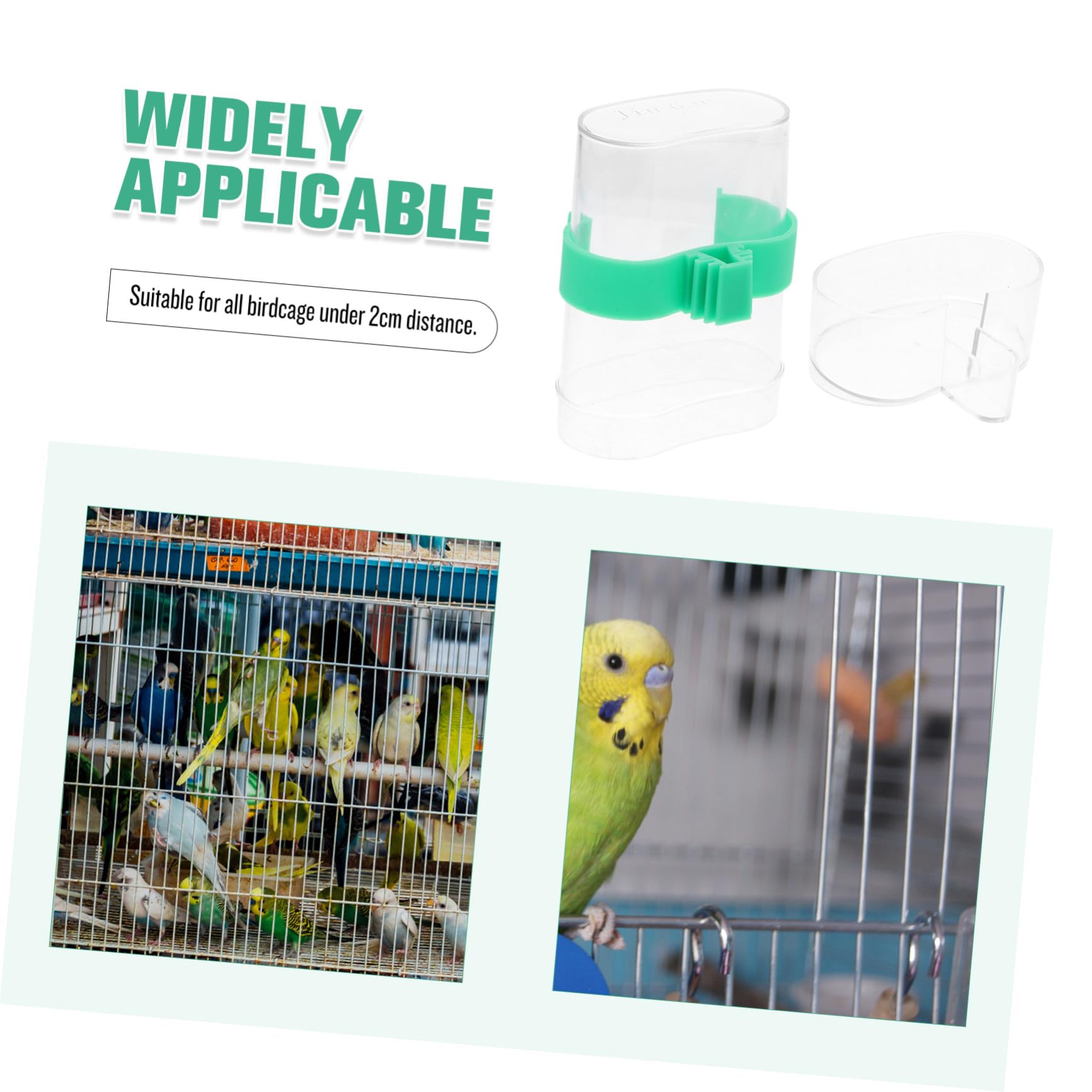 FRCOLOR 3 Set Di Erogatori Dacqua Per Uccelli Mangiatoia Per Polli E Abbeveratoio Mangiatoia Per Animali Domestici Design Sicuro E A Prova Di Perdite 2 Pezzi*3