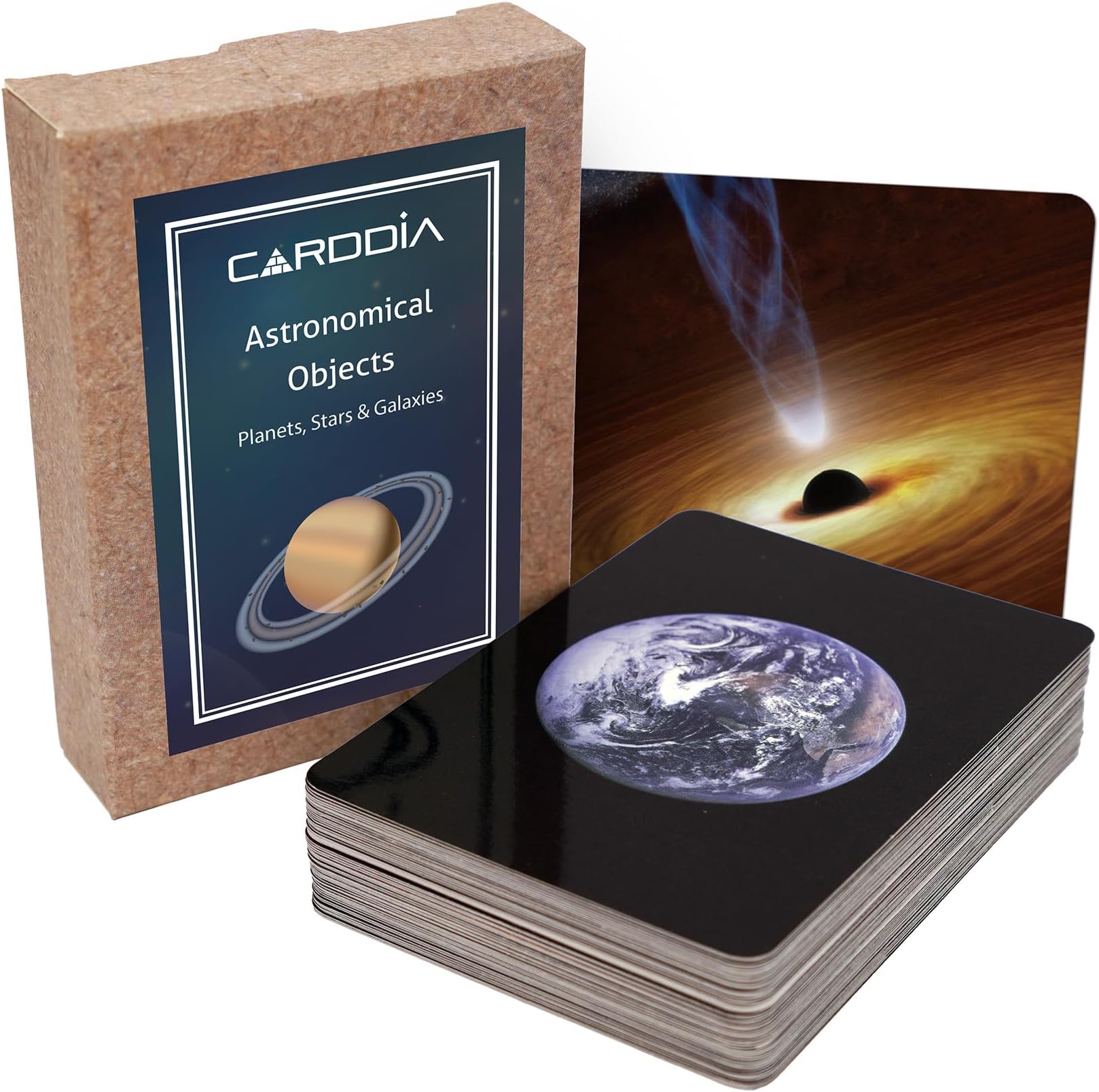 CARDDIA | Astronomical Objects STEM Educational Flashcards (Including Solar System Planets, Minor Planets, Satellites, Galaxies, Clusters, Nebulae...)