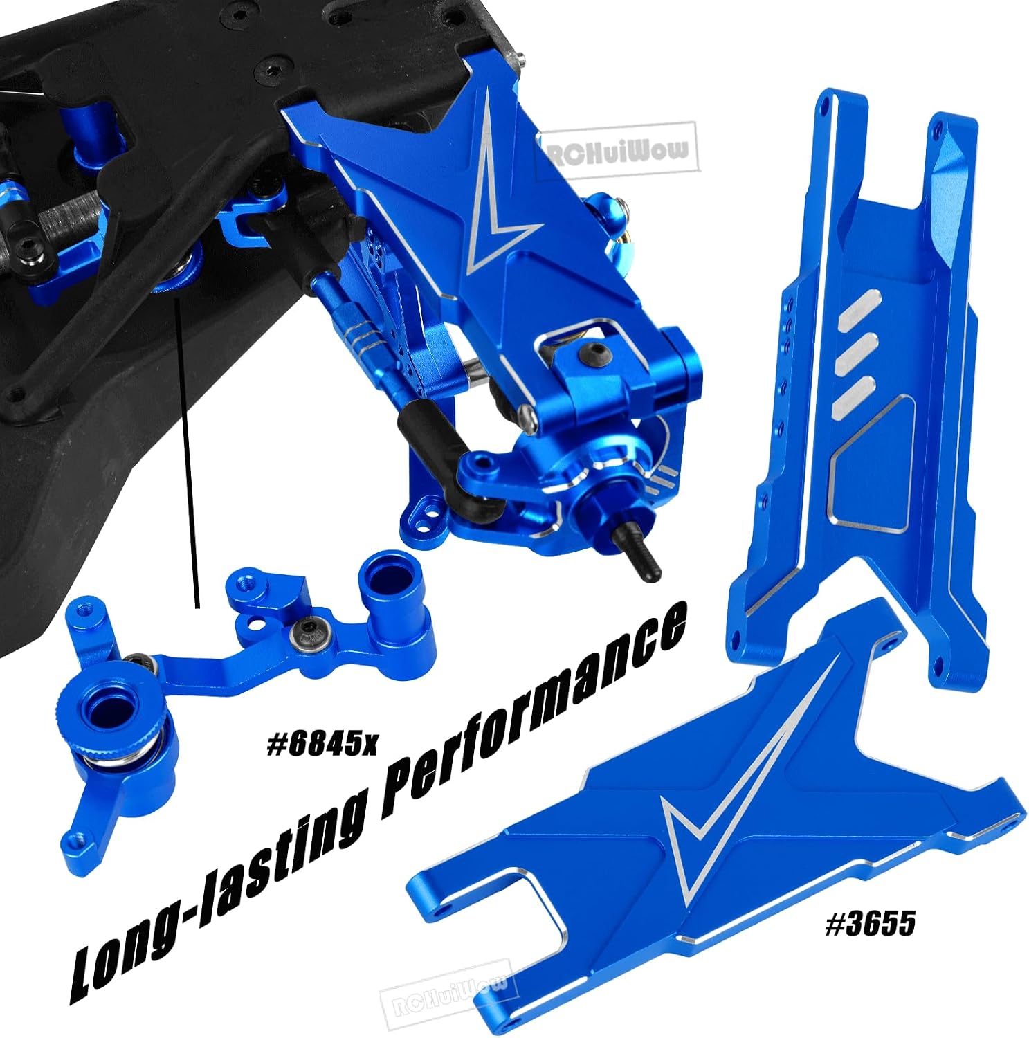 RC Upgrades Part for 1/10 Slash/Rustler/Stampede 4x4(VXL),Driveshafts,Shock Absorber,A Arms,Shock Towers,Turnbuckles,Caster Block,Steering Blocks,Rear Stub Axle Carriers,Steering,Navy Blue