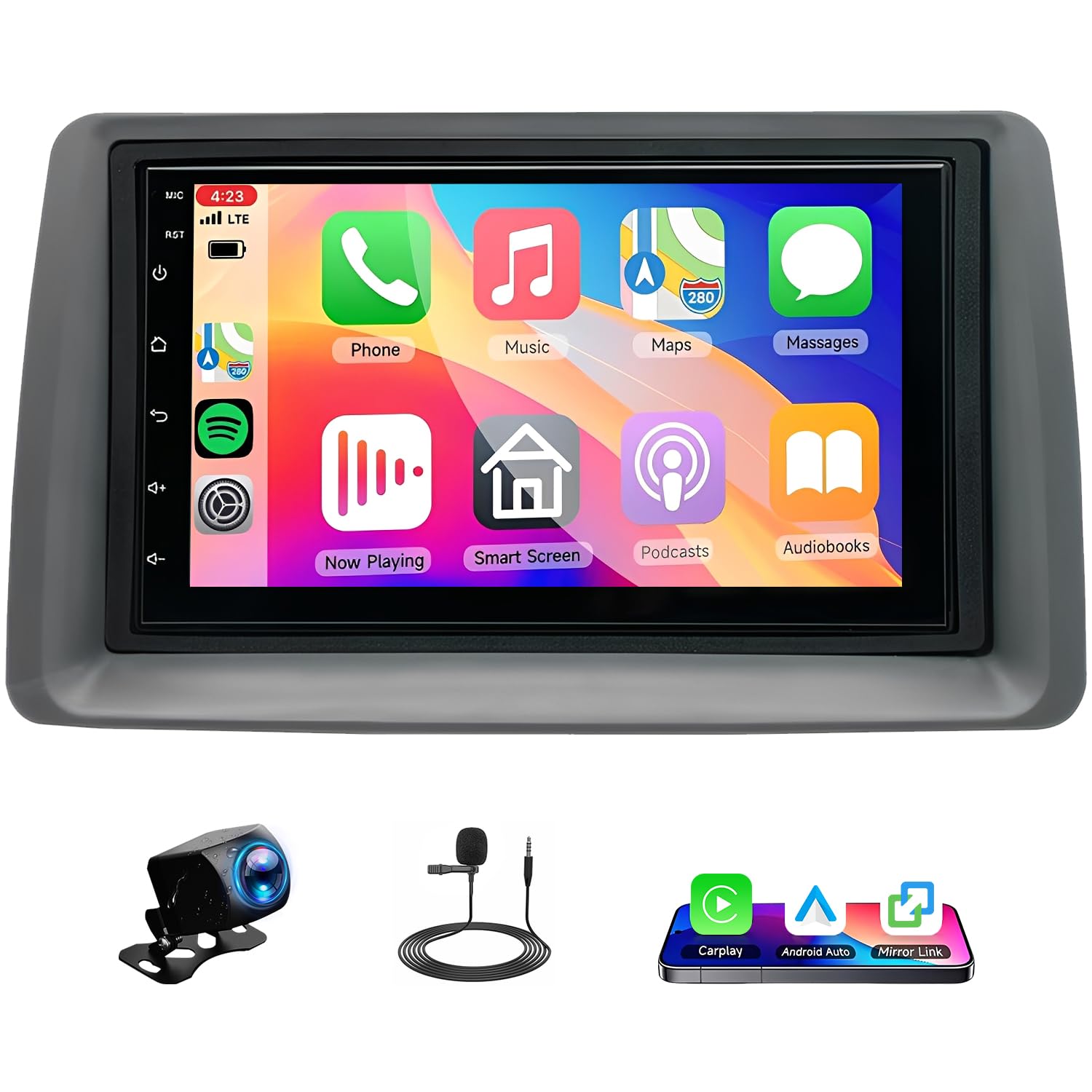 Autoradio 2 DIN Android 14 per Fiat Panda 2003-2011, Schermo Touch 7 Pollici 4+64G, Compatibile con CarPlay e Android Auto, Bluetooth GPS FM/RDS, Navigazione Auto