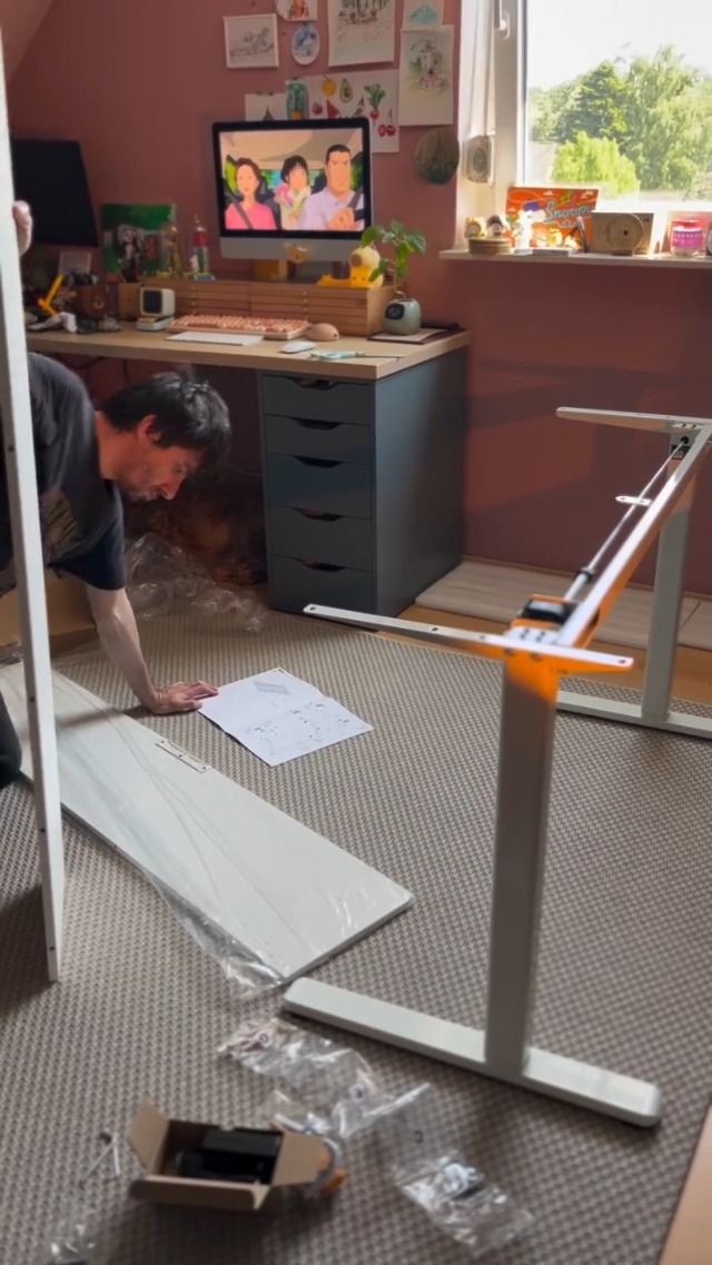 Amazon | Claiks 昇降デスク 幅100cm 引き出し付き デスク 高さ