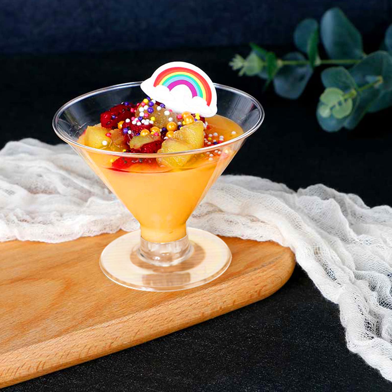 OMISTAR Martini-Gläser Aus Kunststoff – 100 Stück, 142 Ml, Transparent, Unzerbrechlich Für Partys