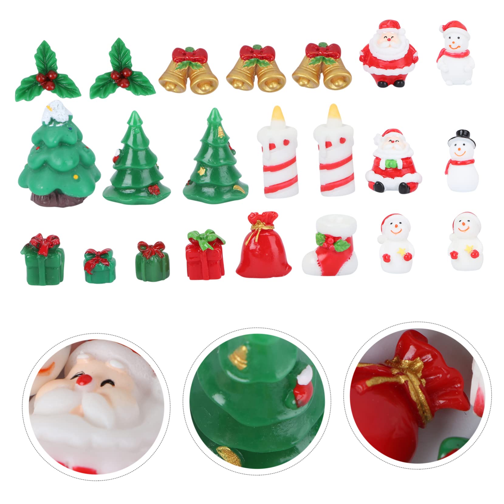 Amosfun 69pezzi Natalizi Miniature Per Decorazioni e Accessori Per Un Natalizio