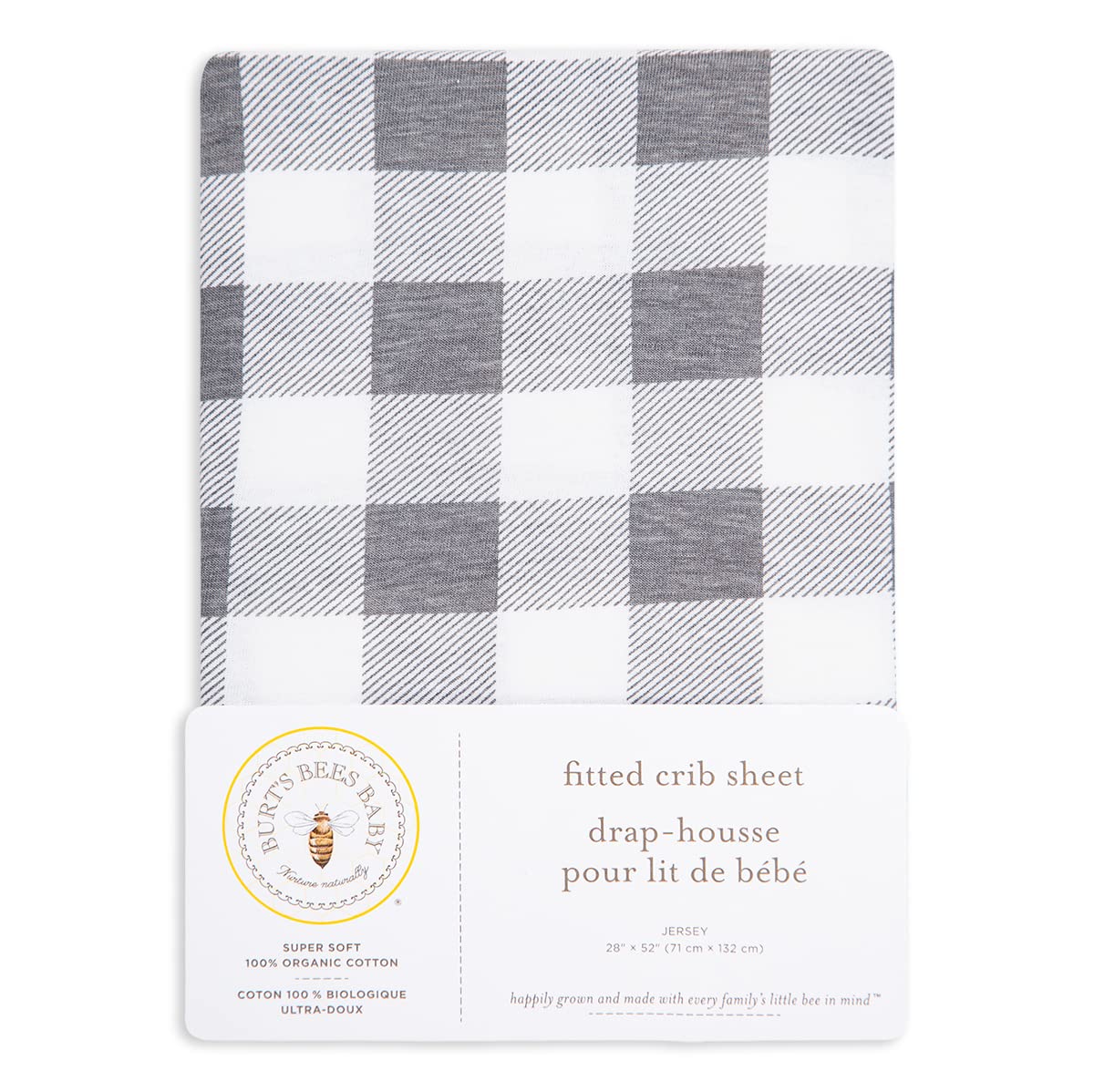 Burt's Bees Baby Fitted Crib Sheet, Girls Boys & Unisex