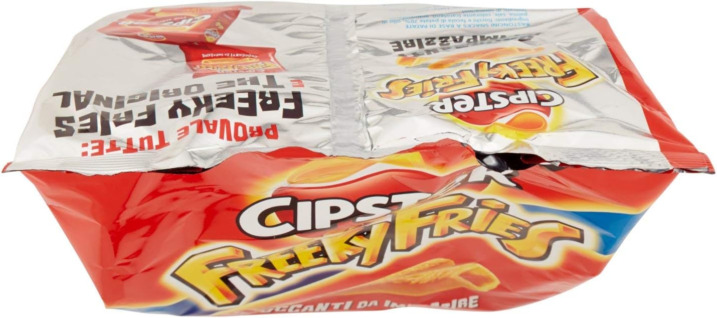 Cipster Freeky Fries, Chips di Patate, Forma Unica e Croccanti da Impazzire, 125g (multipack 5 bustine da 25g) 25 g (Confezione da 5) - Immagine 5