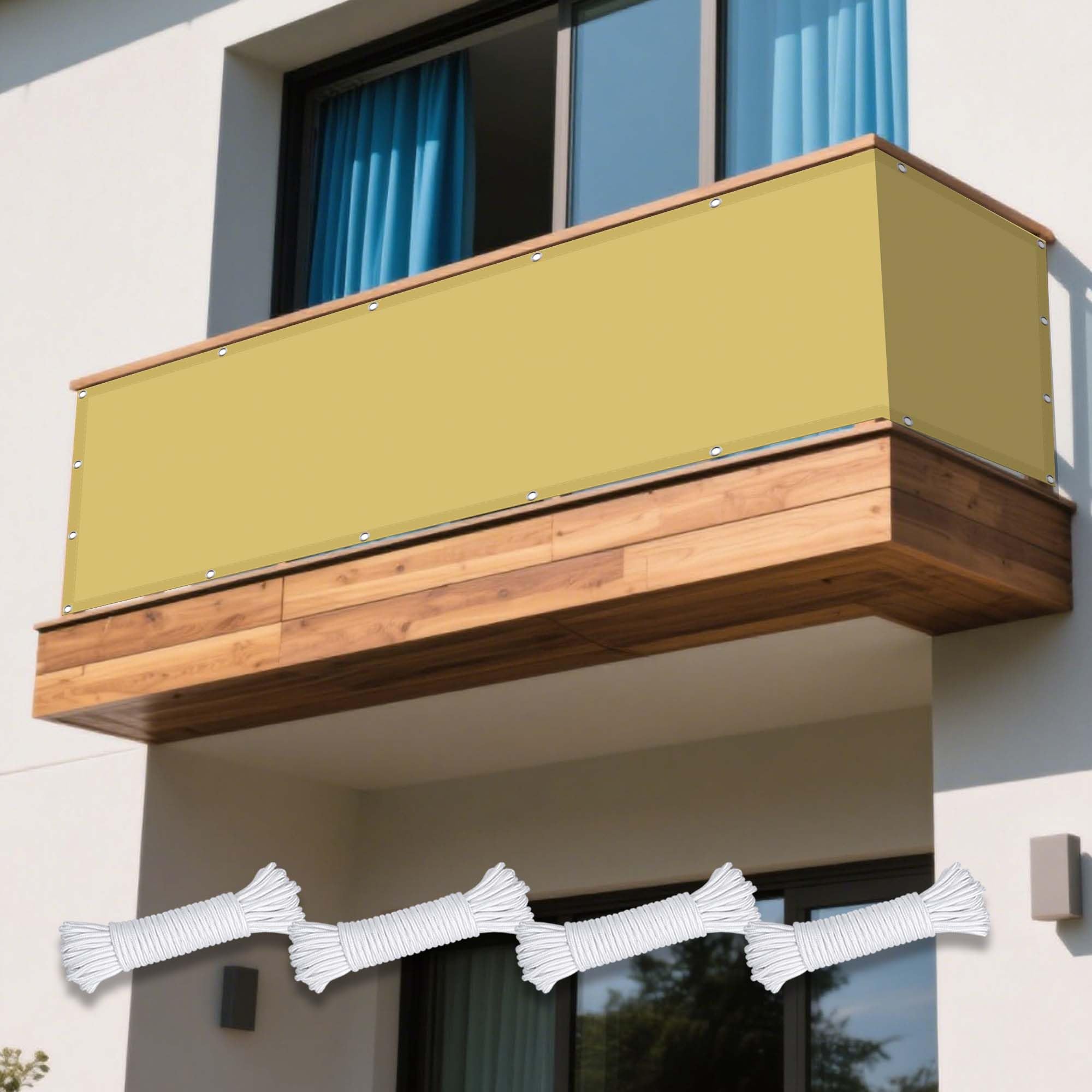 Voile d'ombrage rectangulaire pour éliminer la chaleur sur le balcon