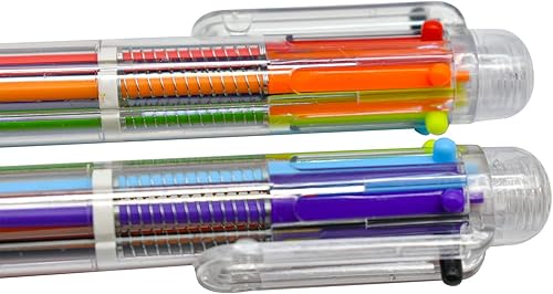 Miniatura 7 de Maydahui 20 bolígrafos multicolores 6 en 1, bolígrafos retráctiles de colores surtidos para una escritura suave