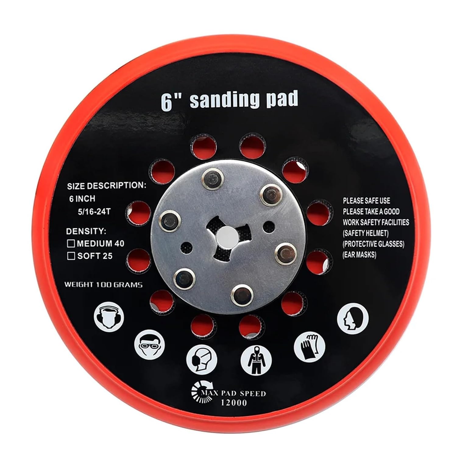 Sanding Disc Backing Pads 3/2PCS 6Inch Sanding Pad 150mm Replacement Dust-Free Medium Multi-Hole Grinding Plate for Polishing(3PC)