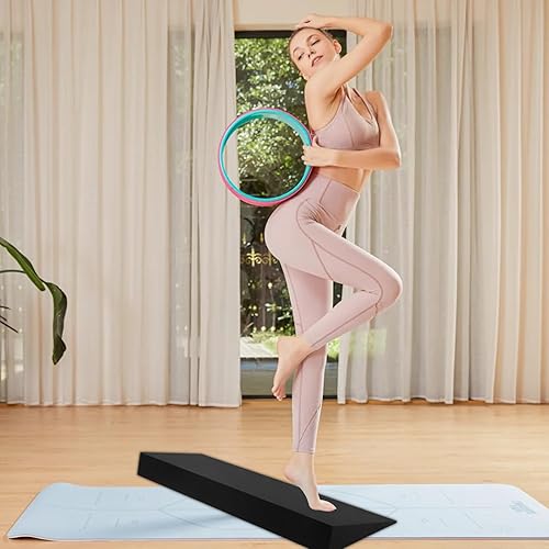 Miniatura 3 de Bloque de cuña para sentadillas  Cuña de yoga  Cuñas ligeras de EVA antideslizantes para yoga y pilates  Tabla de cordones portátil para soporte de