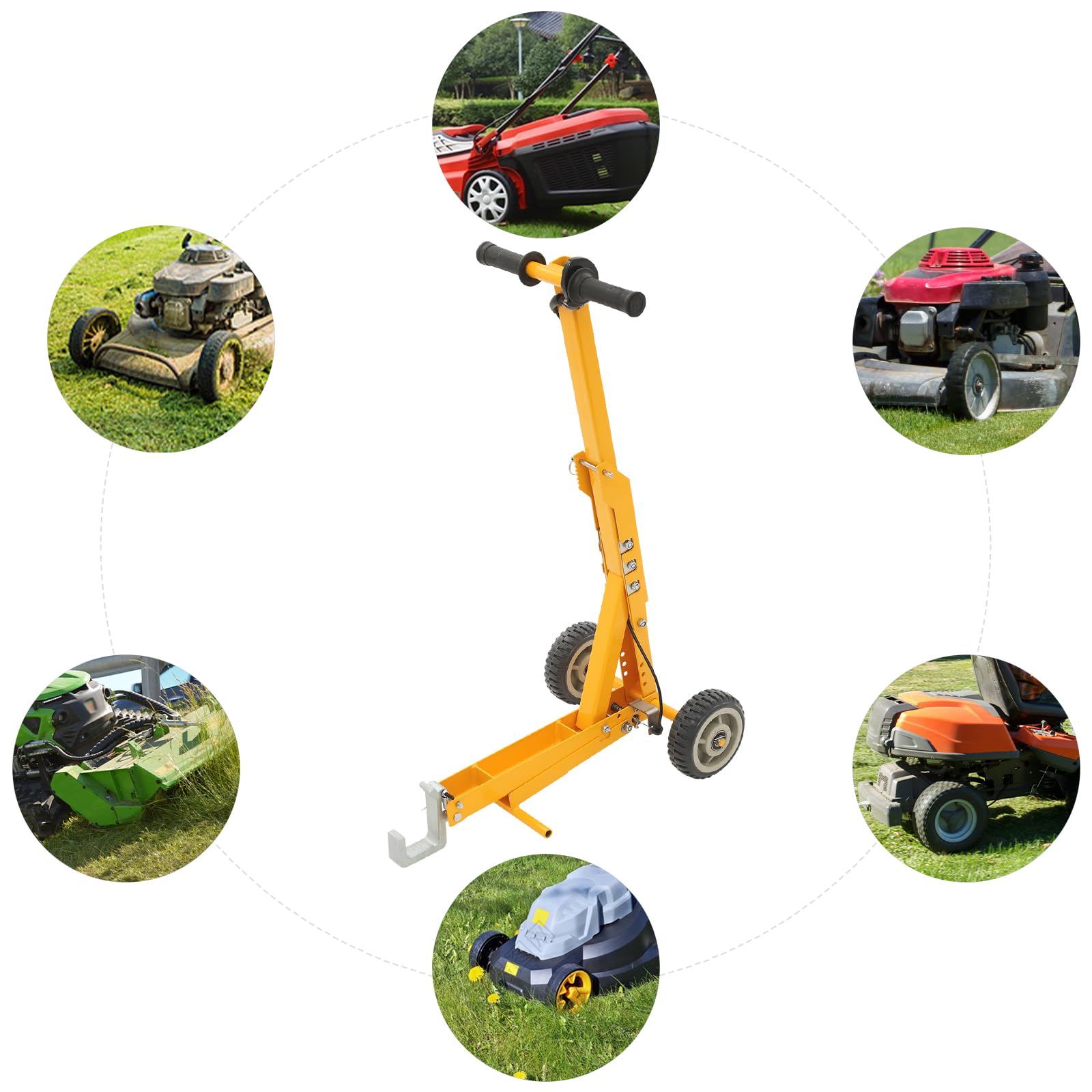 Tosaerba manuale, capacità di carico di 363 kg, dispositivo di sollevamento caricato a molla, sollevatore per tosaerba e trattori