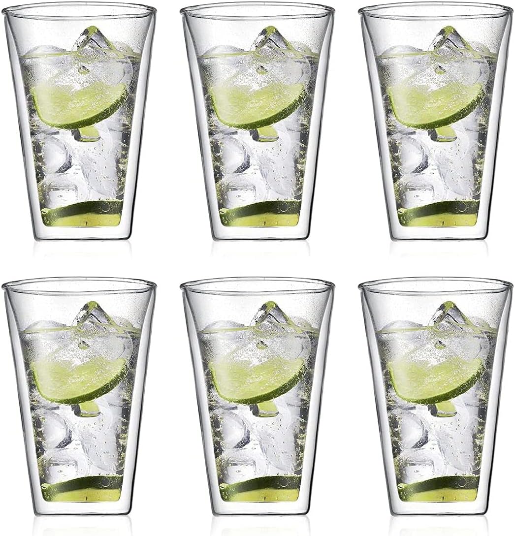 ダブルウォール グラス コーヒーカップ 二重構造 耐熱 カップ おしゃれ 保温 保冷 アイスコーヒー ホット