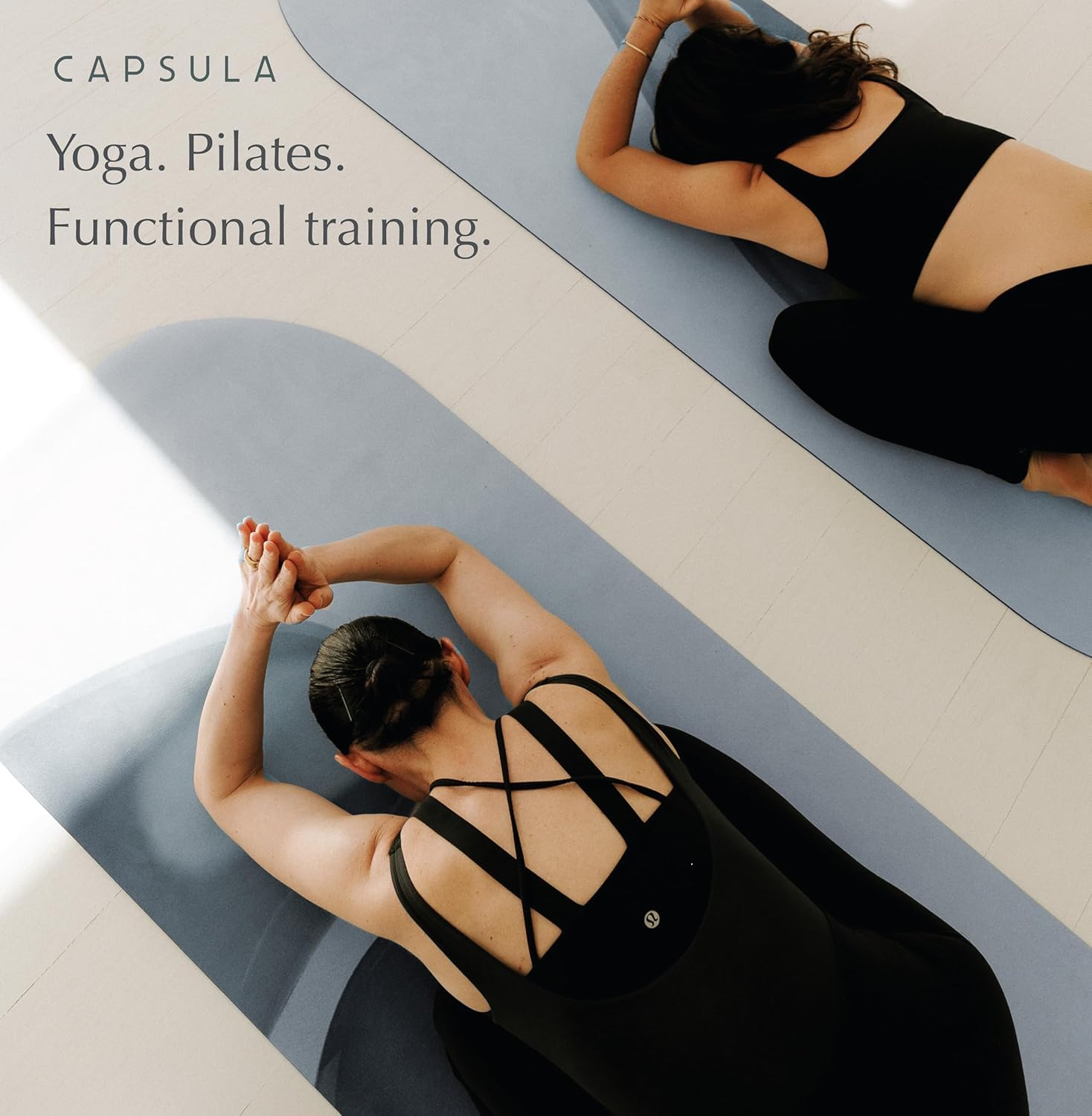 Capsula Tappetino Yoga Premium Extra Lungo (200 cm), 3 mm, Antiscivolo – Effetto Camoscio Vegano & Gomma Naturale, Supporto per le Articolazioni, Tappetino Yoga Design per Studio e Casa