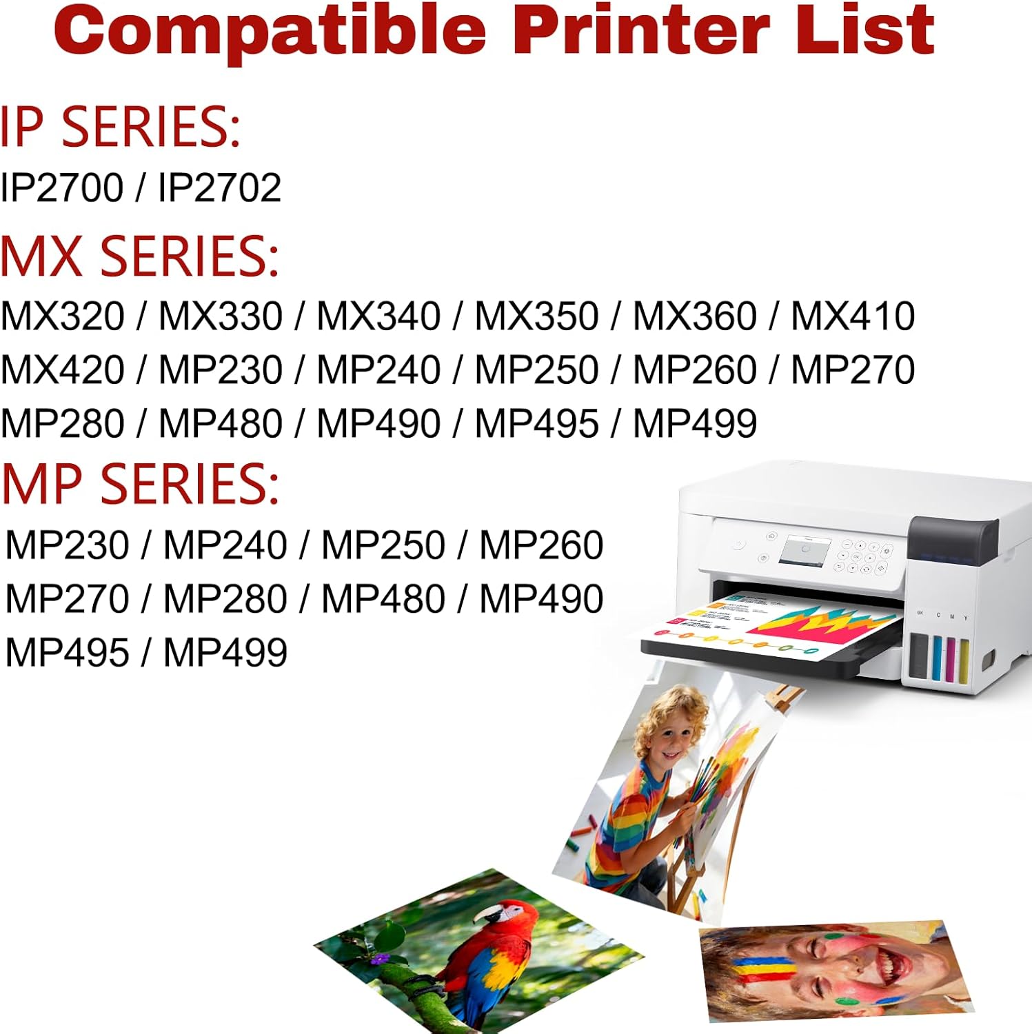 210XL 211XL Combo Pack Ink Cartridges Replacement for Canon 211XL Color 210XL Black Ink Cartridge Work for PIXMA MX410 IP2700 IP2702 MP230 MP240 MP250 MP495 MX340 Printer(1 Black,1 Color)