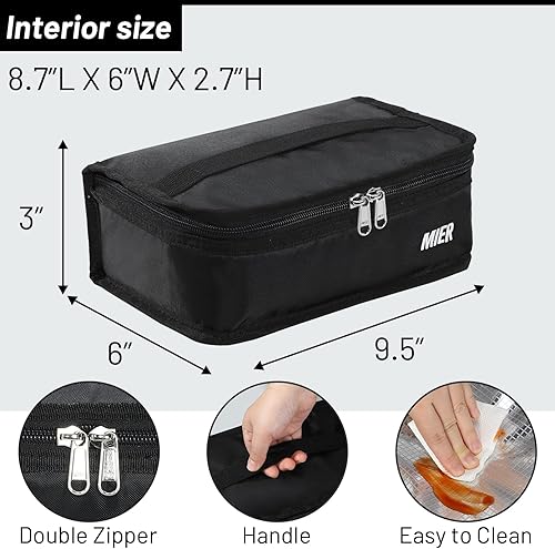 Miniatura 3 de MIER - Lonchera portátil, bolsa estilo hielera para almacenamiento de comida, térmica con aislamiento, lonchera.