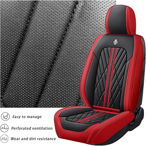 Miniatura 4 de Funda de asiento de automóvil para Dodge Charger 2006-2023, 5 asientos, de piel napa, impermeable, antideslizante, compatible con bolsa de aire,