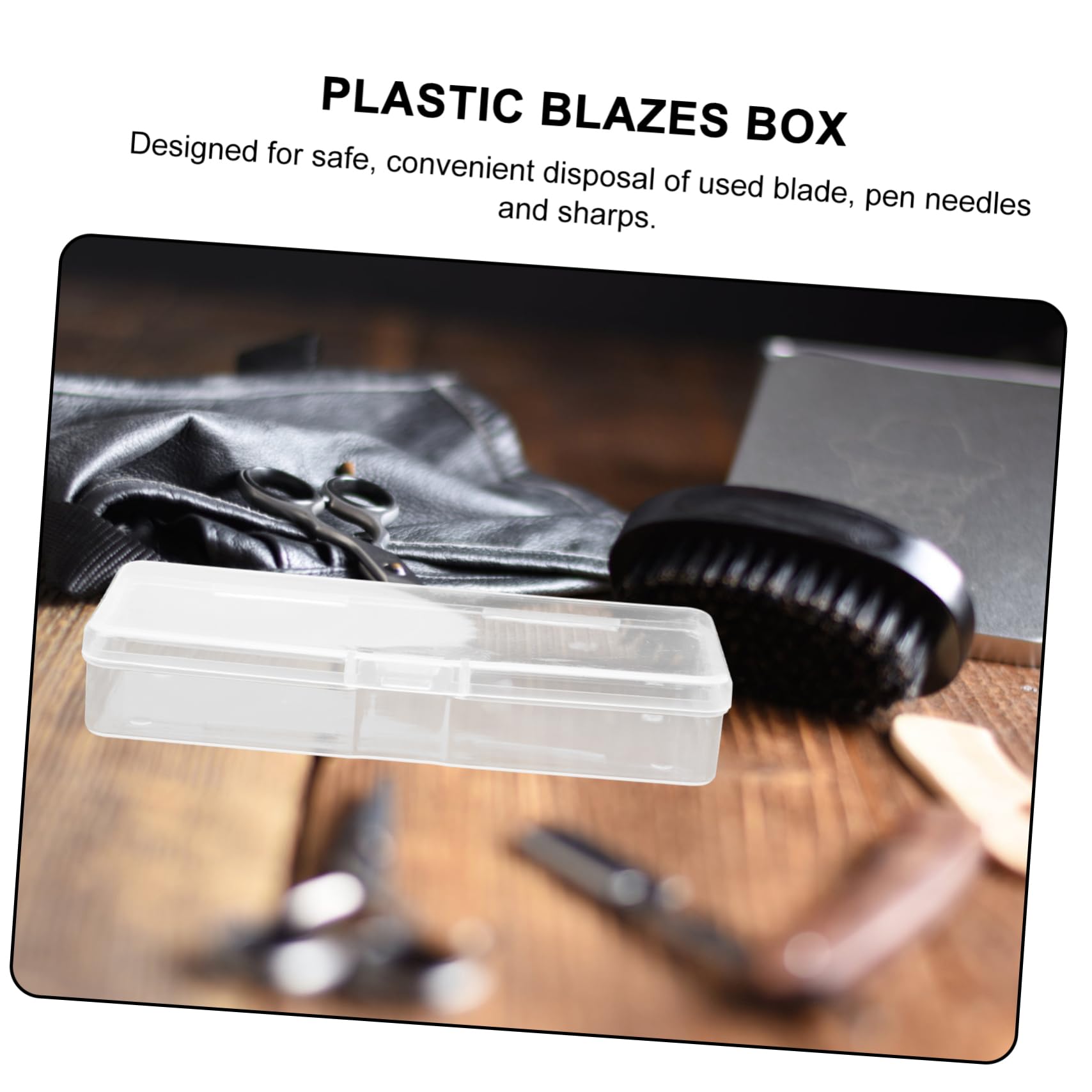 ARTIBETTER Utility Blade Disposal Box Storage Safety Razor Blade Container Razor Disposal Case