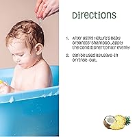 Vista 6 de Nature's Baby - Acondicionador y desenredante para bebés, formulado específicamente para problemas y pieles sensibles, sin desgarros, sin sulfato ni