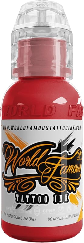 WORLD FAMOUS TATTOO INK Tinta para tatuagem Sailor Jerry Red, frasco com 30 mL