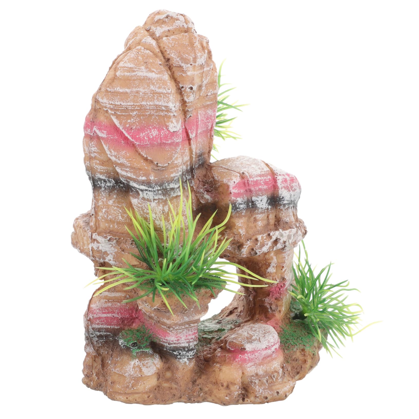 TOYANDONA 4 Stück Aquarium Dekoration Kunststein Berg Ornament für Fischbecken Realistische Naturstein für Aquarien und Terrarien und Ansprechend