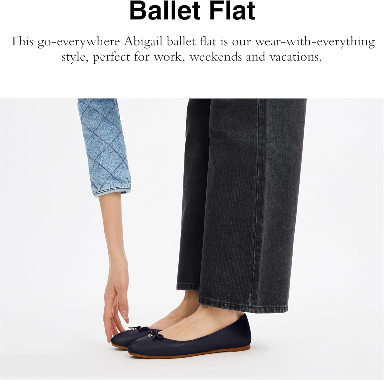 Coach Womens Abigail Leather Ballet Flat