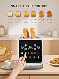 Yabano Tostapane 4 fette con touch screen e funzione memoria, timer, scongelamento e riscaldamento, tostapane in acciaio inox con 6 livelli di doratura, 5 programmi per il pane - 3