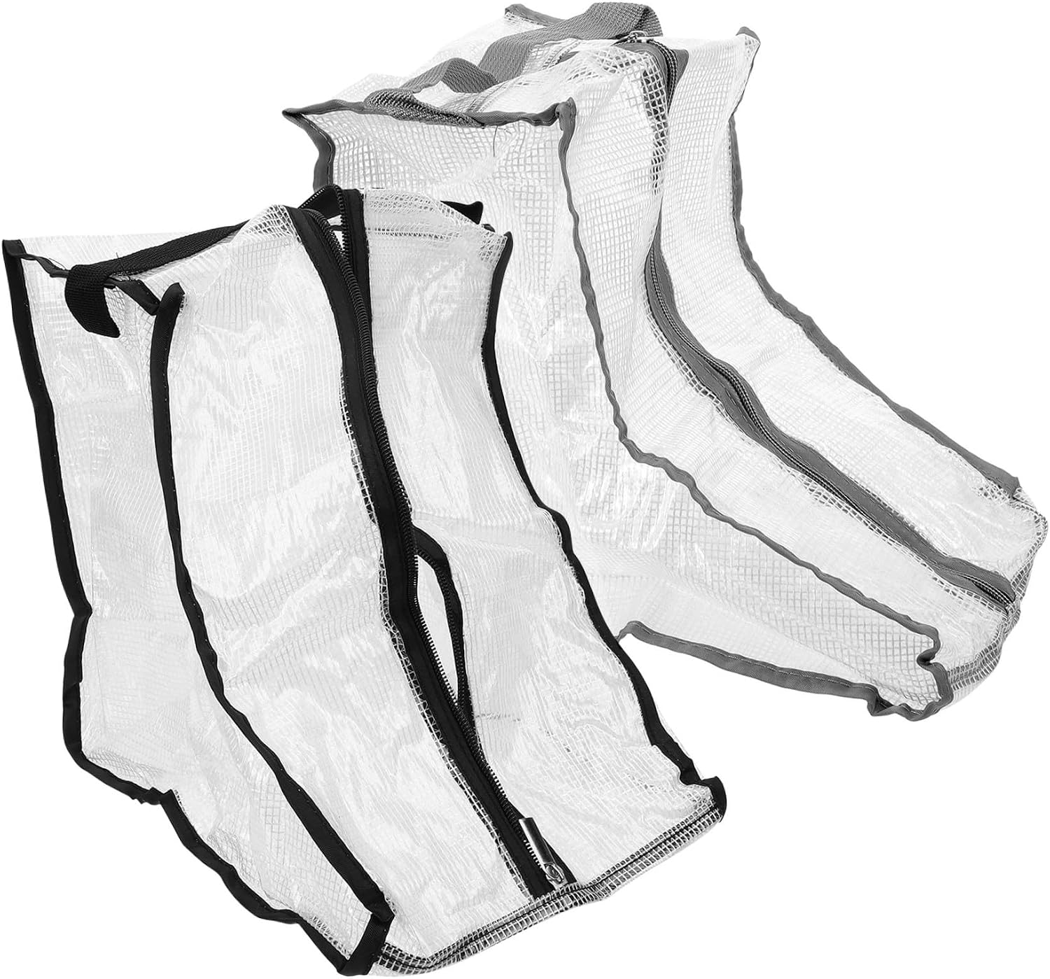 OSALADI 2pcs Reusable Boots Storage Bags with Zipper, Waterproof Shoe Pouches, Skin-friendly Portable Shoe Holders for Travel and Closet Organization