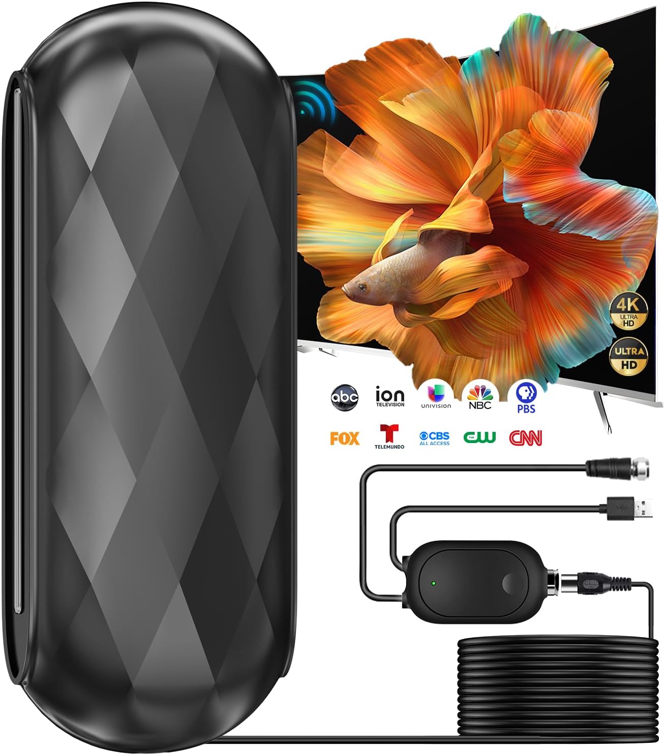 Long Range TV Antenna indoor/outdoor 2210+ miles