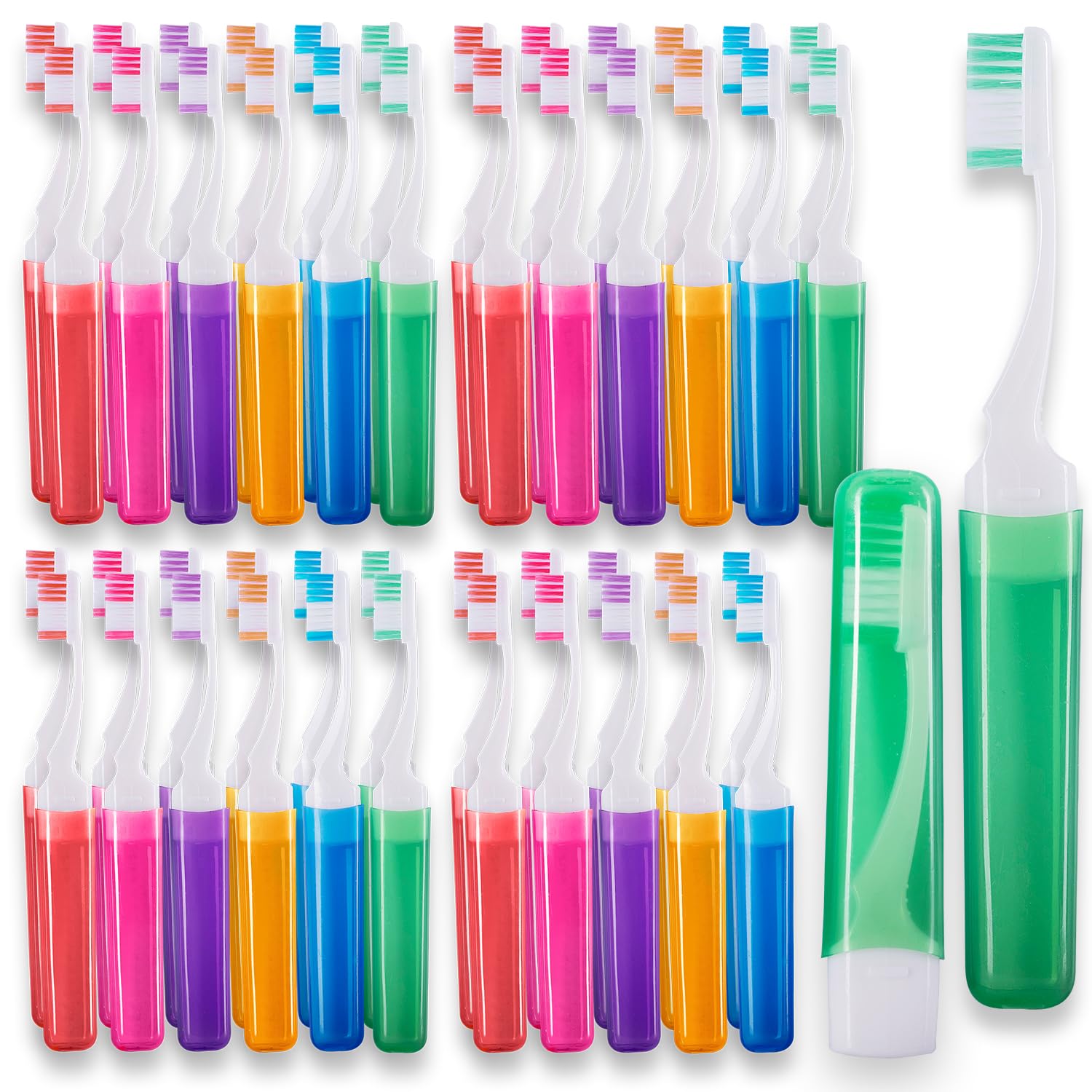 Spazzolino da denti da viaggio, mini spazzolino da denti con copertura per spazzolino da denti, spazzolino da denti da campeggio, spazzolino da denti da viaggio con custodia per spazzolino portatile,