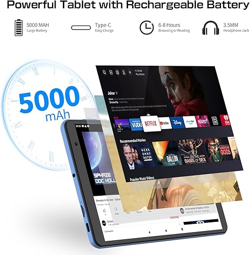 Miniatura 5 de NEWISION Tablet de 8 pulgadas, Android 13 Tablet 8GB RAM (4+4Expand) 64GB ROM, 1TB Expandir Tablet PC 1280x800 HD IPS Pantalla 5000mAh Batería,