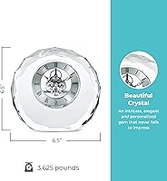 Vista 3 de Baudville Trofeo Reloj Grabado - Cristal Ejecutivo - Forma Redonda