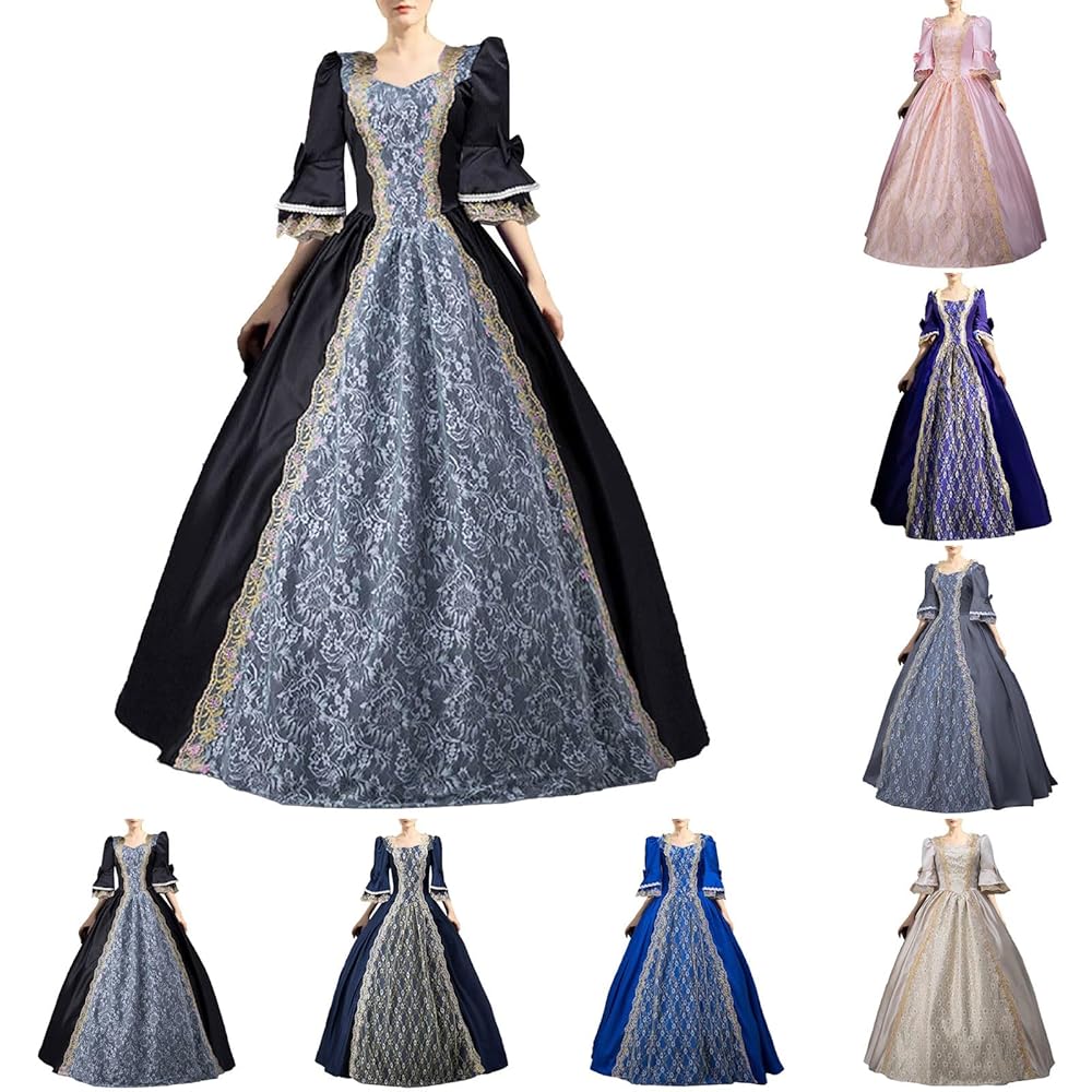 Vêtement Cosplay Robe Médiévale Femme Duxyoz - Style Renaissance Gothique  Dentelle élégante Costume Renaissance Gothique, image size:1000x1000