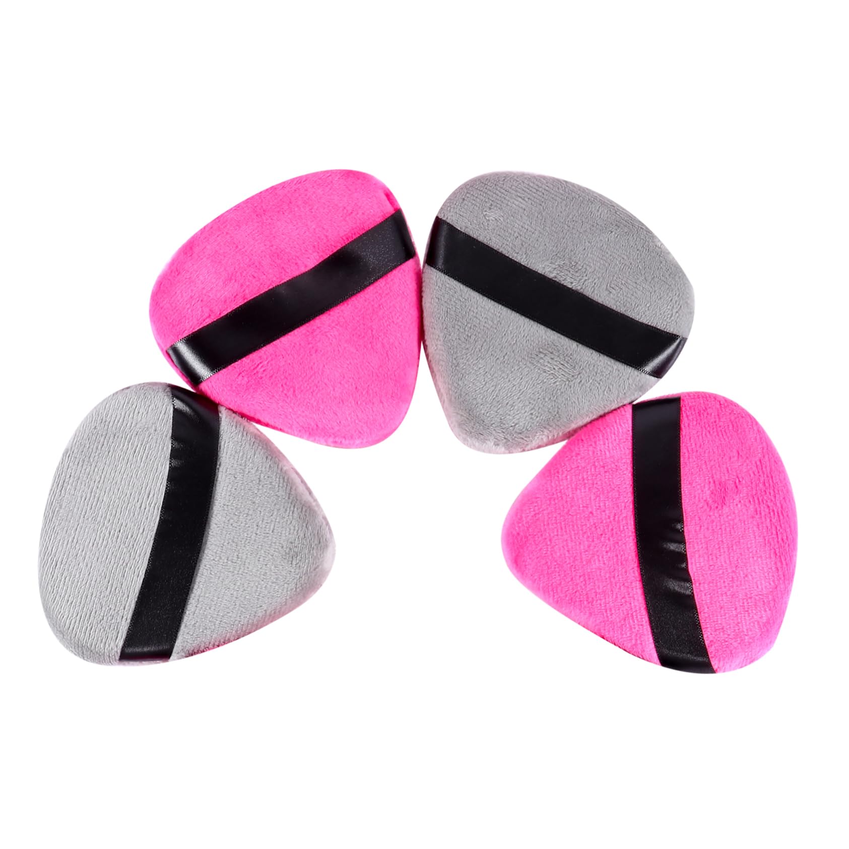 Gogogmee 4Pcs Water Drop Shape Powder Puff Soft Facial Makeup Applicator for Loose Powder Compact Design with Ribbon for Natural Finish and Easy Application