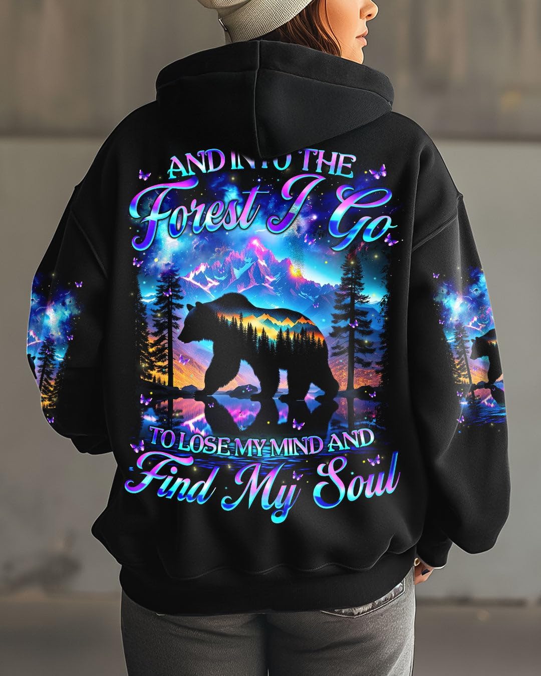 Wildlife Hoodie for Women, Forest Mountain Adventure Sweatshirt, Hiking Camping Outdoor Nature Lover Pullover Hoodies 4