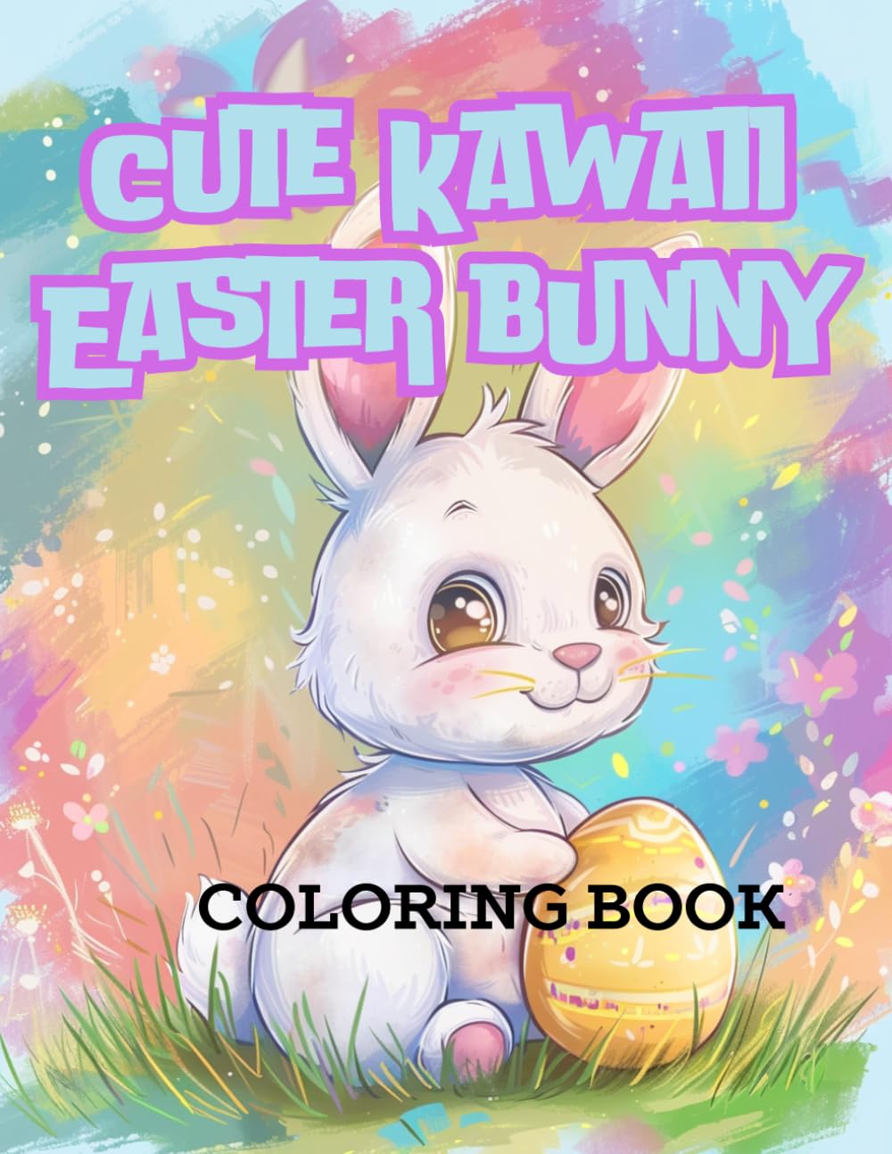 Cute Kawaii easter bunny: Coloring book for kids 219 Pages