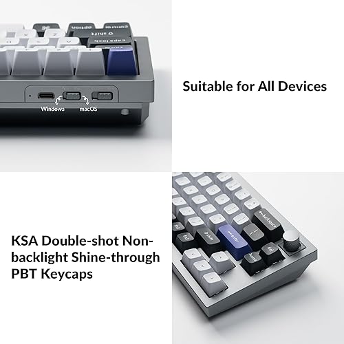 Miniatura 8 de Keychron Q2 Pro QMKVIA Teclado mecánico inalámbrico personalizado, perilla programable de metal completo, interruptores K Pro Brown intercambiables