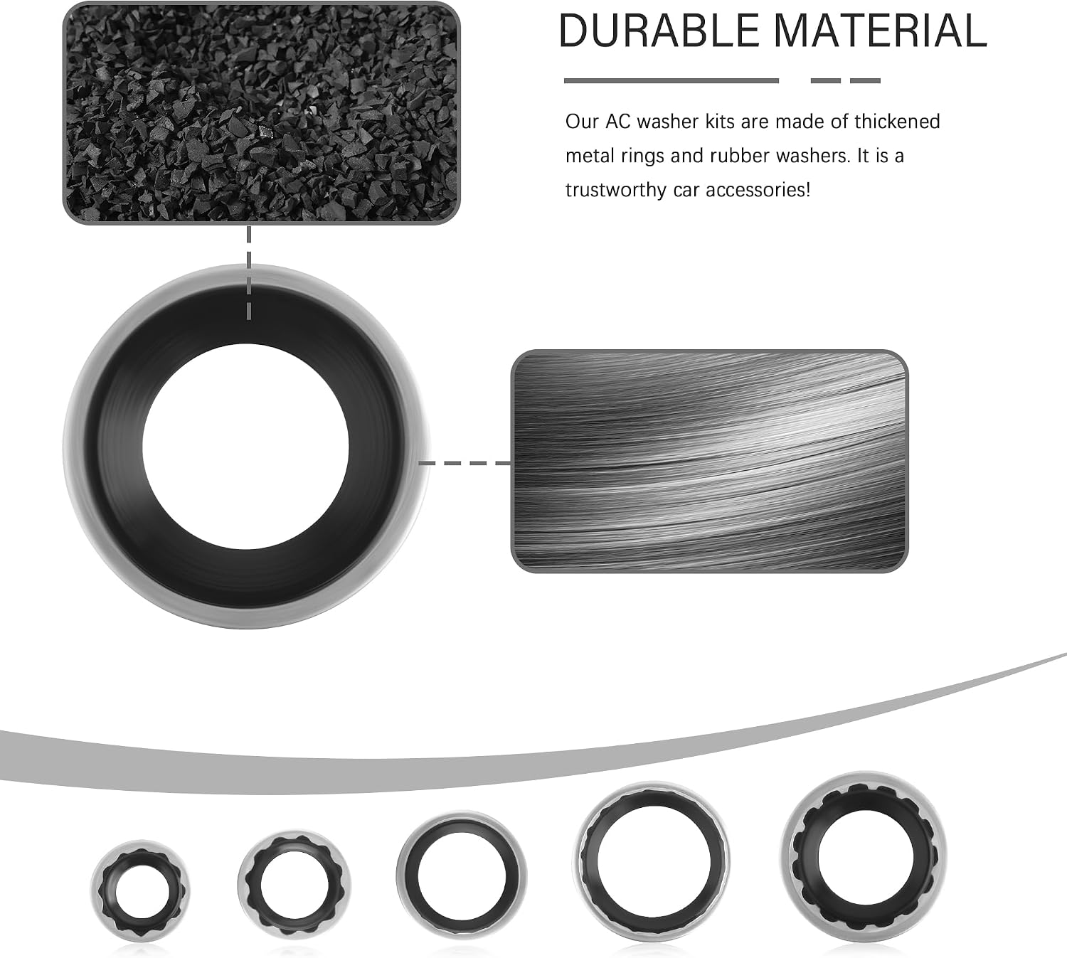 45PCS Car AC Gasket Kit,Versatile AC Seal Kit for Fixing Car Air Conditioning Compressor,Bumper,Door Panel,Universal AC O Ring Kit Car Accessories for Car Truck SUV