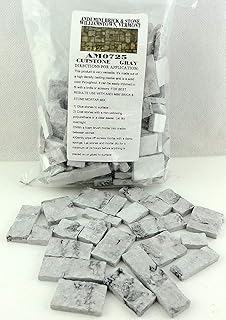 Melody Jane Dolls Houses House DIY Flooring Fieldstone Veneer Brick Cut Stone Pathing Gray Grey