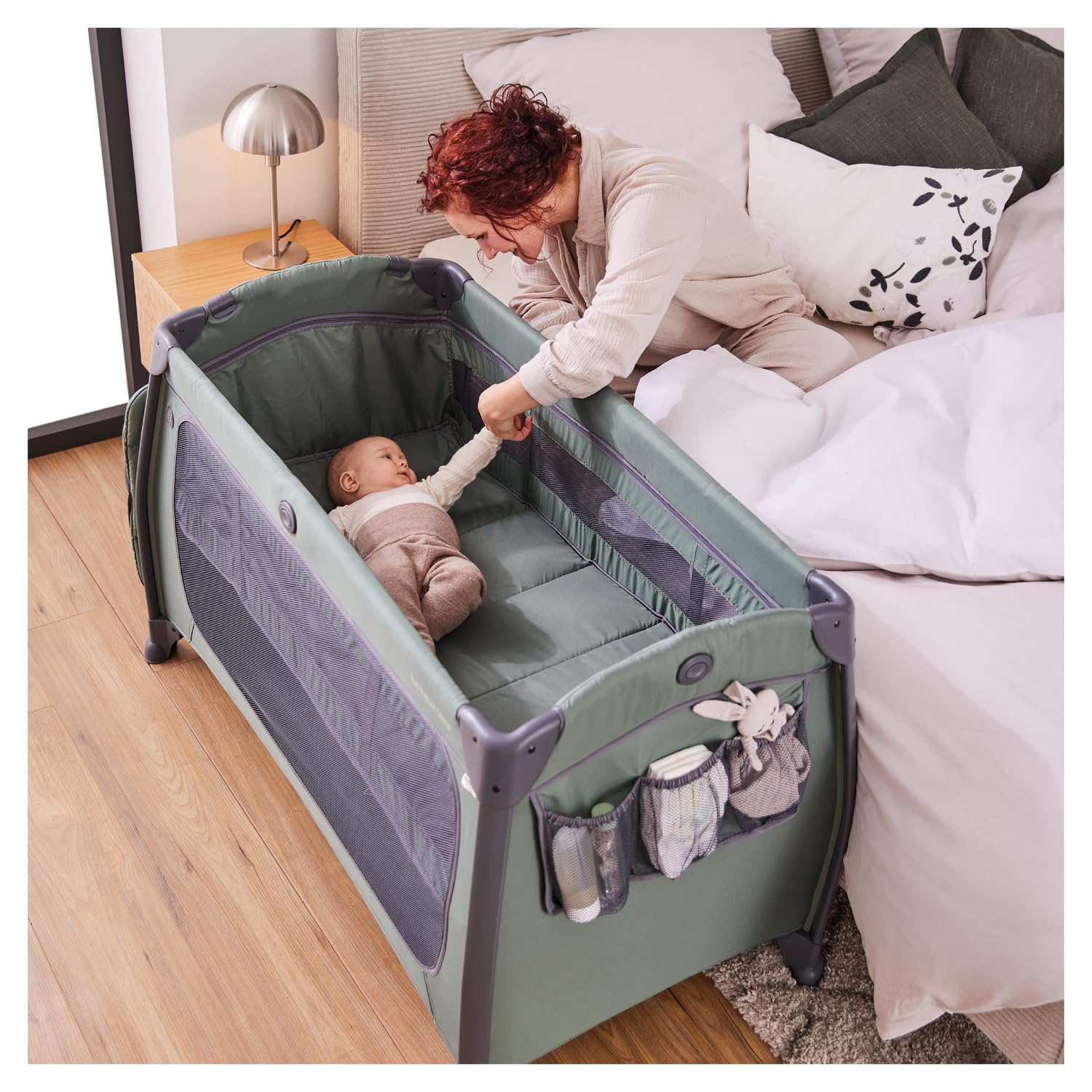 hauck Lettino Da Viaggio Play N Relax Center - Culla Neonato Da 0 Mesi Fino a 15 Kg - Box Bambini con Fasciatoio, Borsa e Apertura XL, Letto Pieghevole - Blu scuro