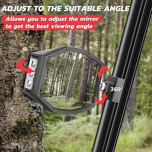 Miniatura 3 de Espejos de visión lateral UTV, espejos laterales Lumimotor Ranger de aluminio con luces LED compatibles con Polaris Ranger General, Can Am Defender