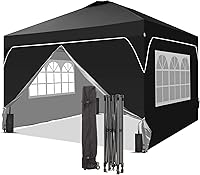 Vista 27 de GDY Tienda de campaña desplegable de 8 x 8 pies con una configuración de empuje, fácil de instalar con 4 paredes laterales para eventos, fiestas