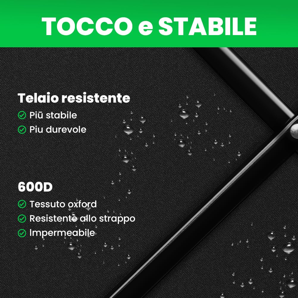 SLIDBEAT - Carrello da Giardino Pieghevole, Carrello Spiaggia con Ruote Grandi, Portata fino a 250kg, per Attività All'aperto, Giardino, Campeggio