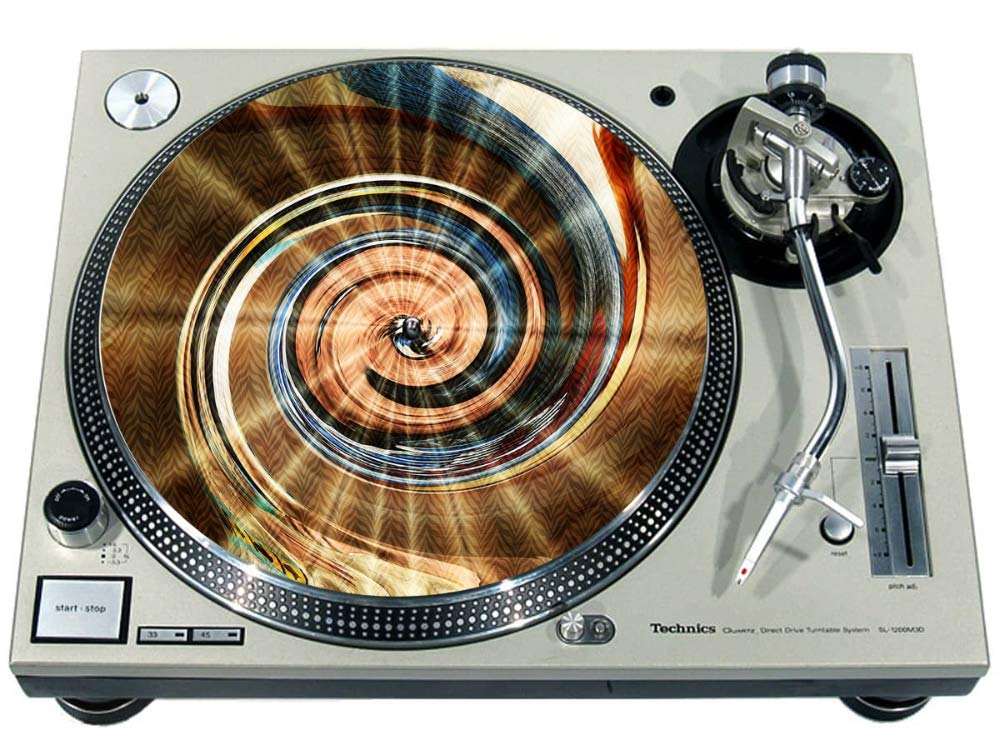 Slipmat In Feltro Per Giradischi - Diametro 12 Pollici, Design Spiral | Antiscivolo, Antistatico Per DJ E Appassionati Vinile - Foto 7