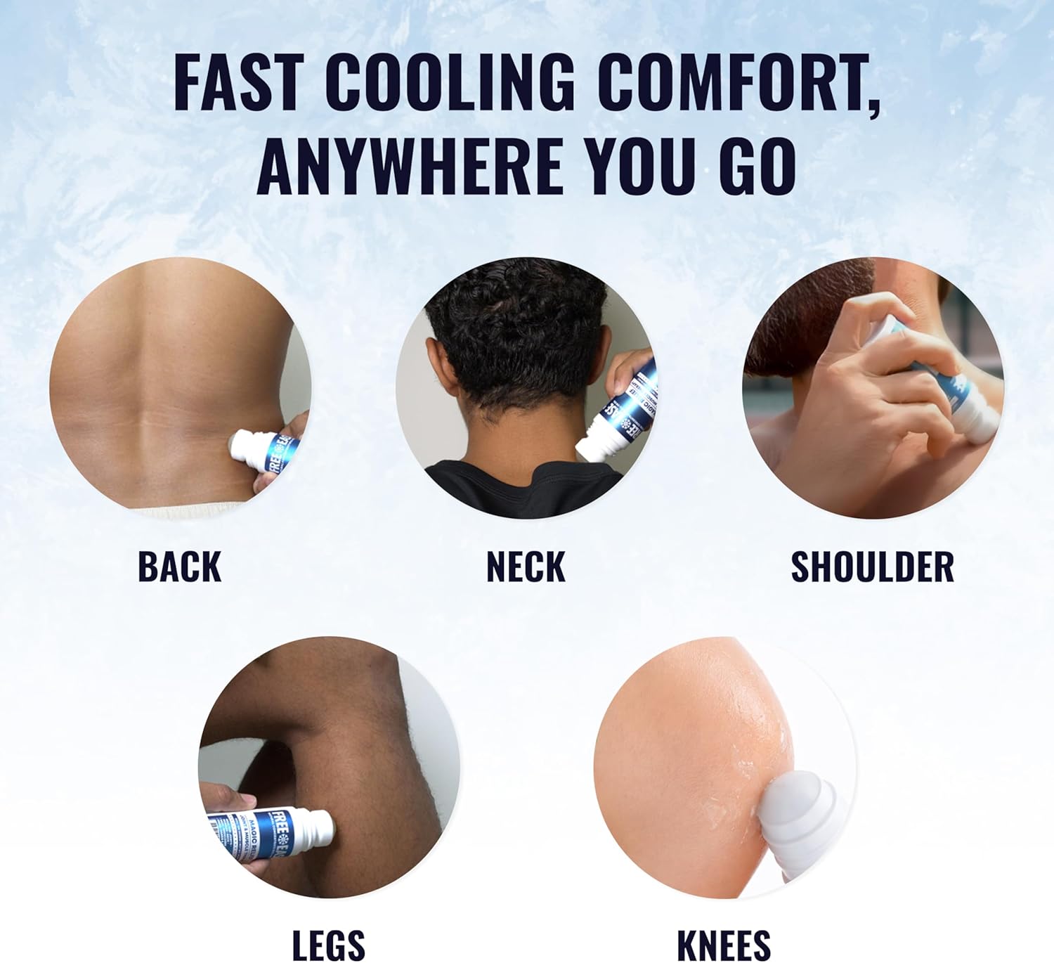 Free-Ease Magic Relief Roller – Nerve Joint and Muscle Pain Relief Roll On – Fast Cooling Therapy for Back, Neck, Shoulder, Knee Pain - Supports Joint Flexibility and Overall Mobility - Made in USA