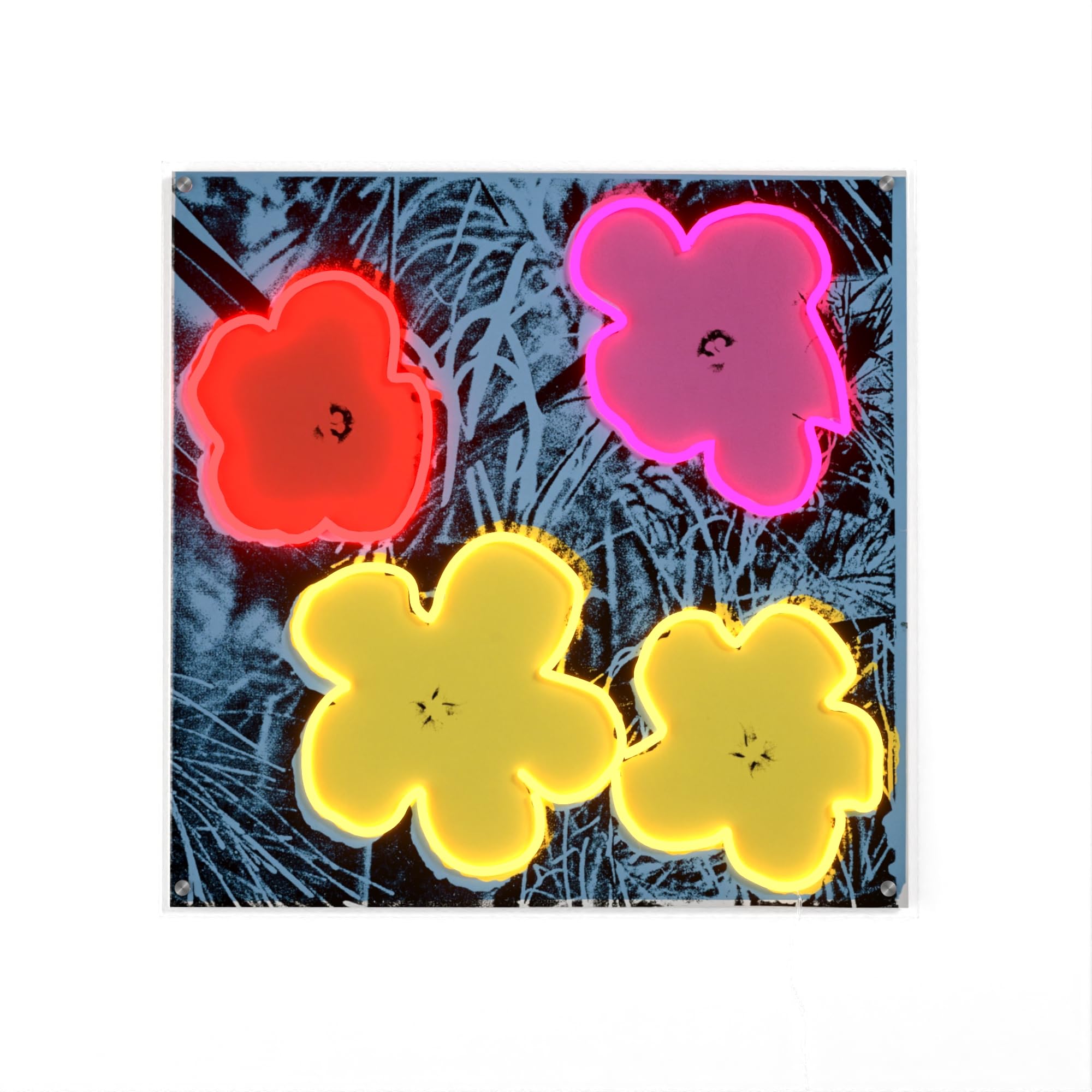 Yellowpop Andy Warhol Flowers LED Neon Sign Pink Purple Yellow