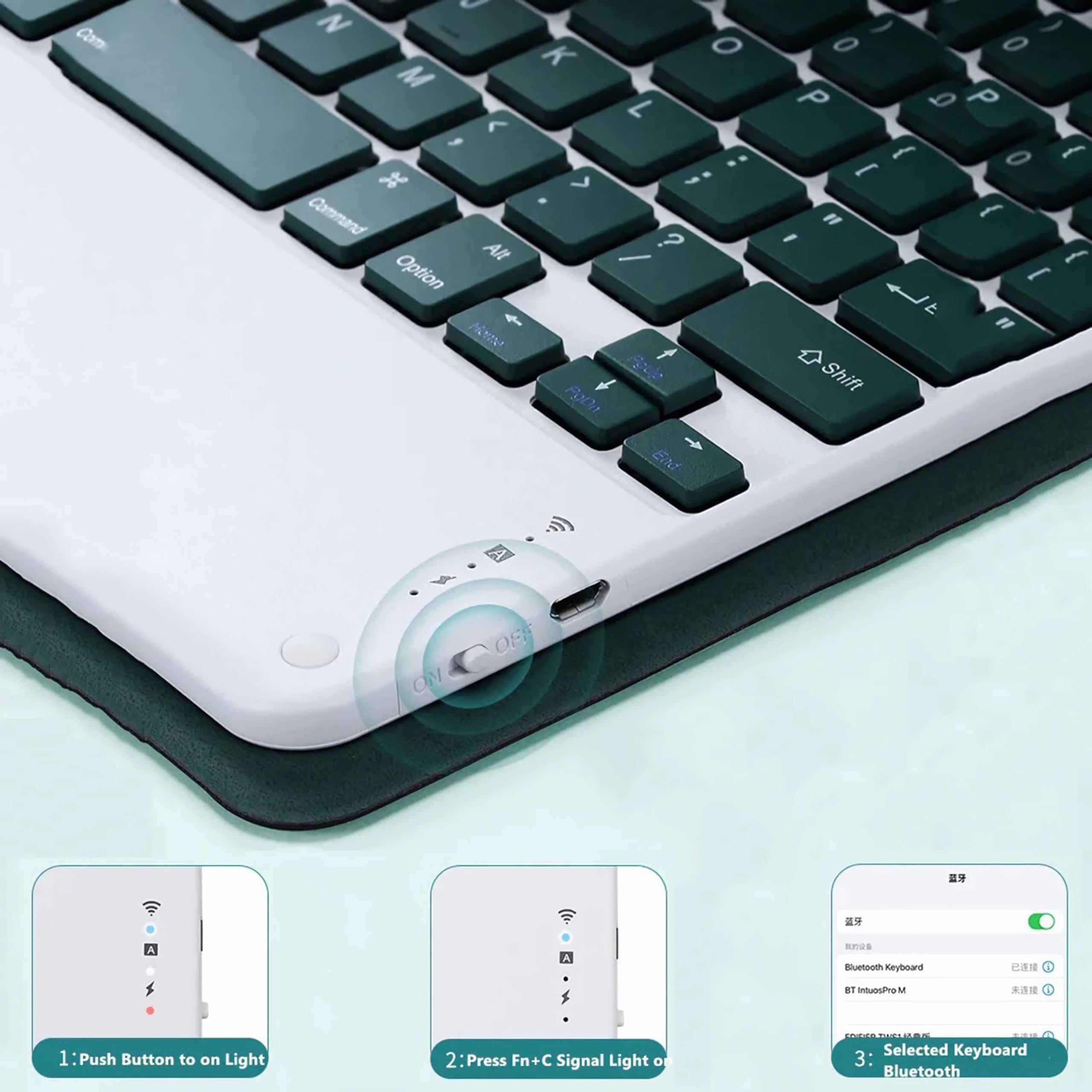 Klawiatura Case dla Xiaomi pad 6s pro 12,4 cala 2024,Odłączana bezprzewodowa klawiatura Bluetooth Touchpad 7 kolorów podświetlenia z uchwytem na ołówek myszy Pokrowiec ochronny,Pink