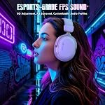 ATTACK SHARK L30 Pro Wireless Gaming Headset with 2.4GHz/Bluetooth/Wired, Long Battery Life with Detachable Microphone, 7.1 Surround Sound, Ultra-Low Latency for PC/PS5/Xbox/Switch/Mobile, White