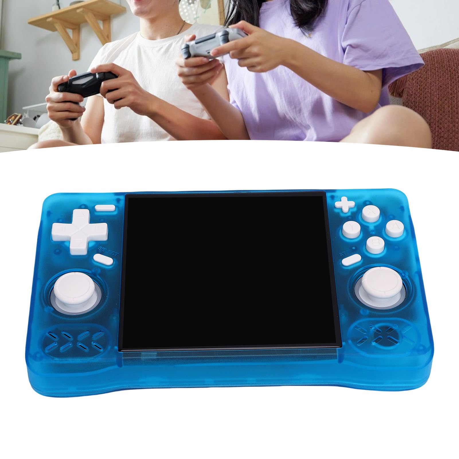 Bewinner Consola de Juegos Retro Portátil Recargable con Amplio Soporte de Emulador para Entusiastas de los Juegos Clásicos en Viajes Largos (64GB)