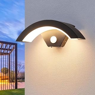 Außenwandleuchte mit Bewegungsmelder, 24W Moderne Wandlampe LED Aussen IP65 Wasserdicht, Warmweiß Außenlampe Bewegungsmeld...