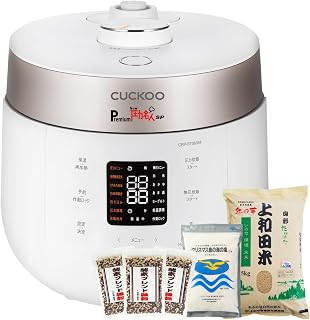 健康Marche Premium New 压力名人 SP 不使用农药越光米 5千克 杂粮 150克×3袋 圣诞岛海盐750克3件套 [官方销售店] 发芽酵素玄米 电饭煲 (专用蒸器/原创食谱) 糙米4合 白米6合 电饭煲 (发芽糙米/酵素玄米) CUCKOO (哑光白)