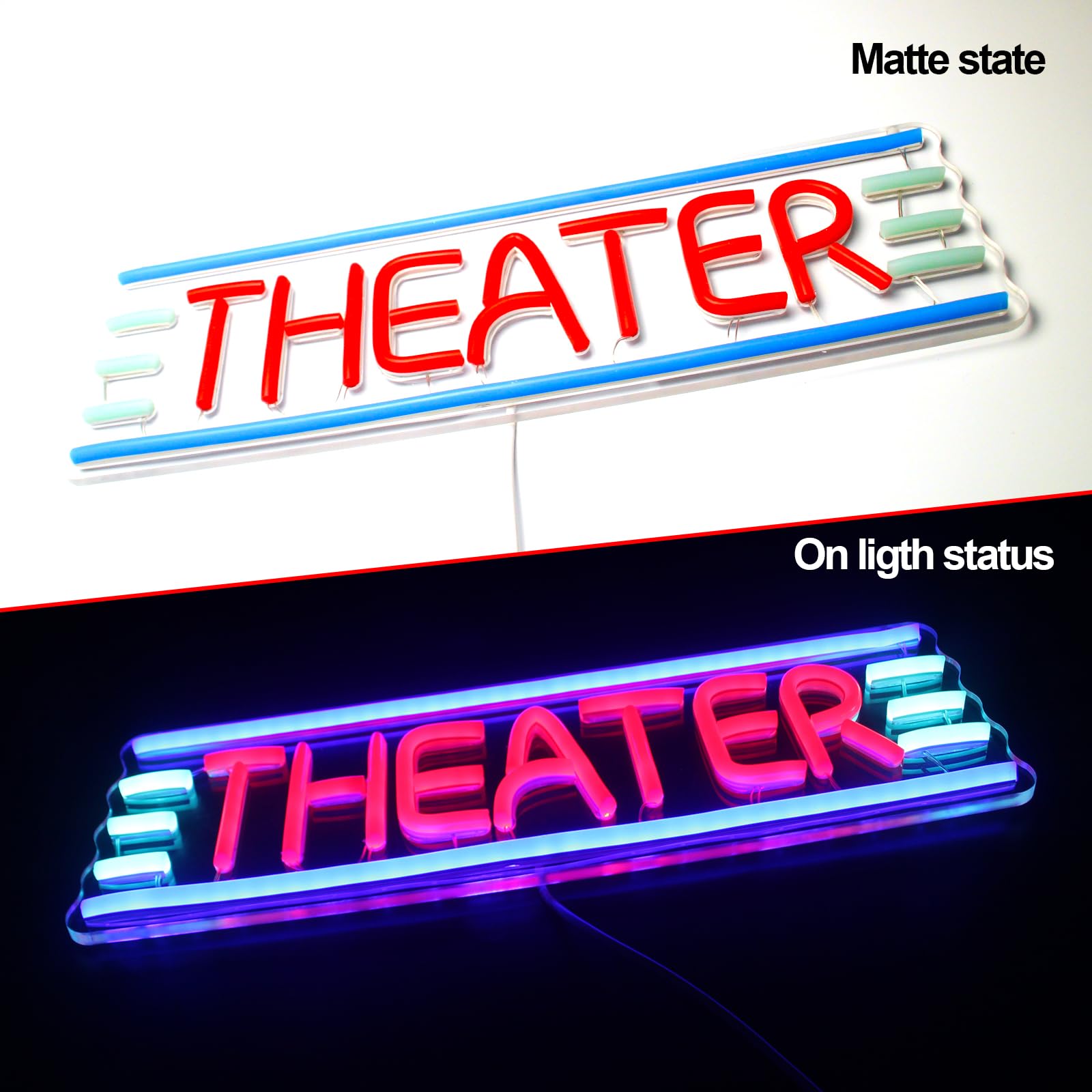 LEDネオンサイン　ドラインブインシアター　 ドラムセット - LED ネオンサイン、壁装飾、壁サイン、ネオンライト